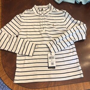 Kids polo long sleeve half zip